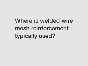 Where is welded wire mesh reinforcement typically used?