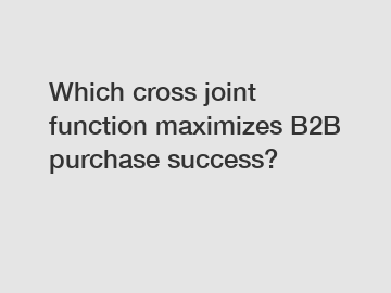 Which cross joint function maximizes B2B purchase success?